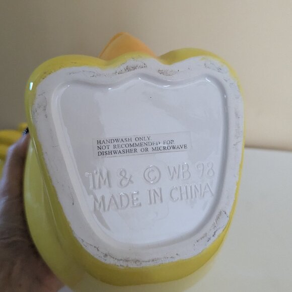 TWEETY BIRD LOONEY TUNES VINTAGE CERAMIC COOKIE JAR - Picture 5 of 5